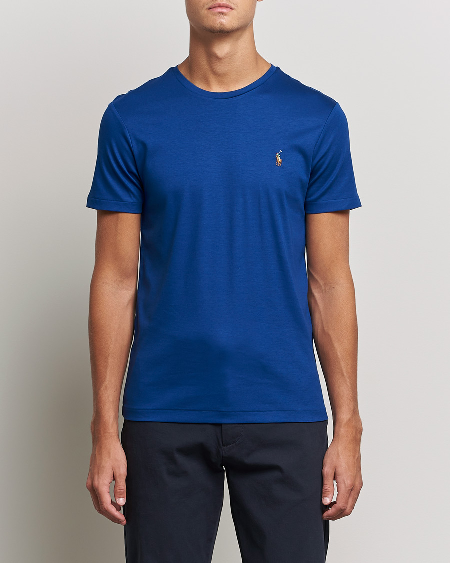 Heren | T-shirts | Polo Ralph Lauren | Luxury Pima Cotton Crew Neck Tee Harrison Blue