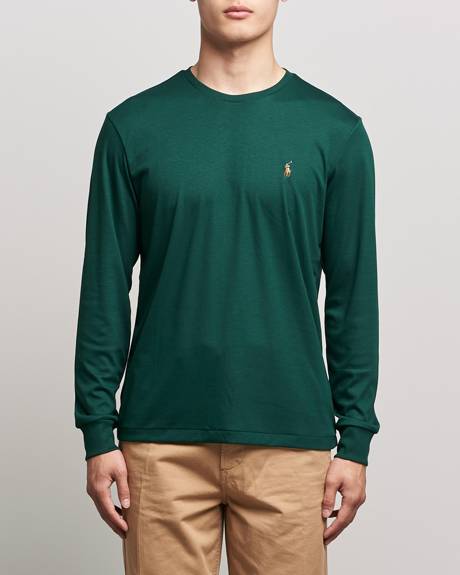 Heren | T-shirts | Polo Ralph Lauren | Luxury Pima Cotton Long Sleeve Tee College Green
