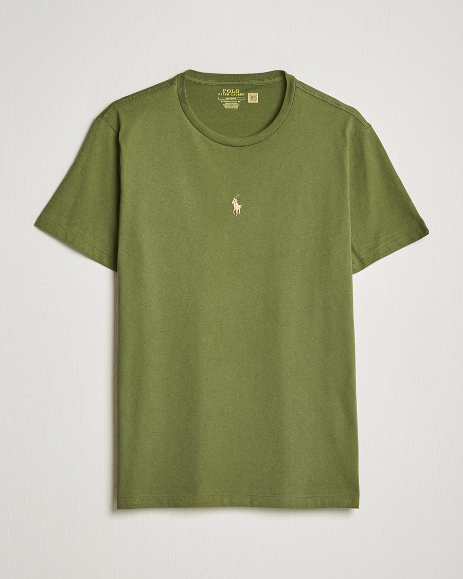 Heren | T-shirts | Polo Ralph Lauren | Center Logo Crew Neck Tee Army Olive