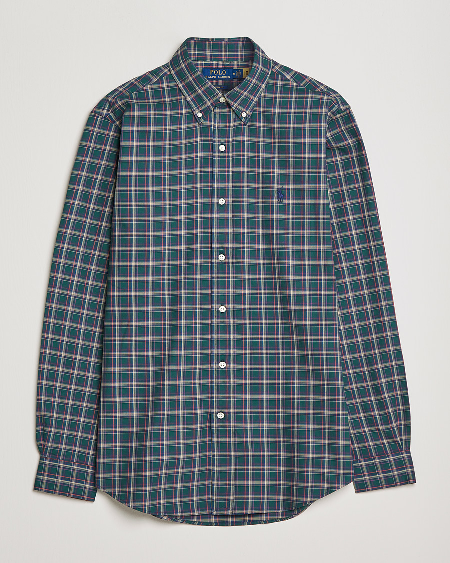 Heren | Overhemden | Polo Ralph Lauren | Custom Fit Twill Checked Shirt Green/Cream
