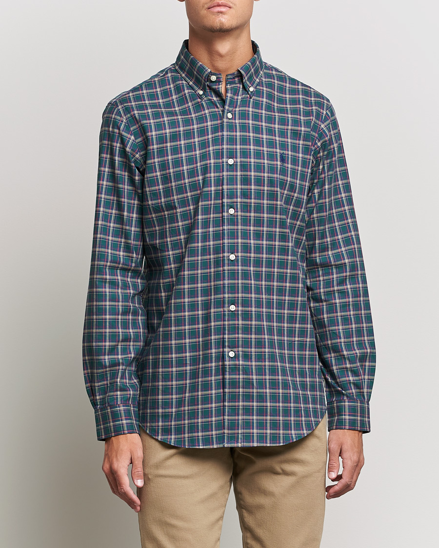 Heren | Overhemden | Polo Ralph Lauren | Custom Fit Twill Checked Shirt Green/Cream