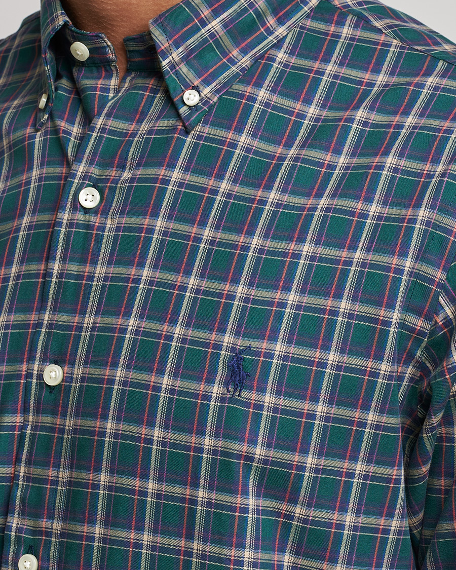 Heren | Overhemden | Polo Ralph Lauren | Custom Fit Twill Checked Shirt Green/Cream