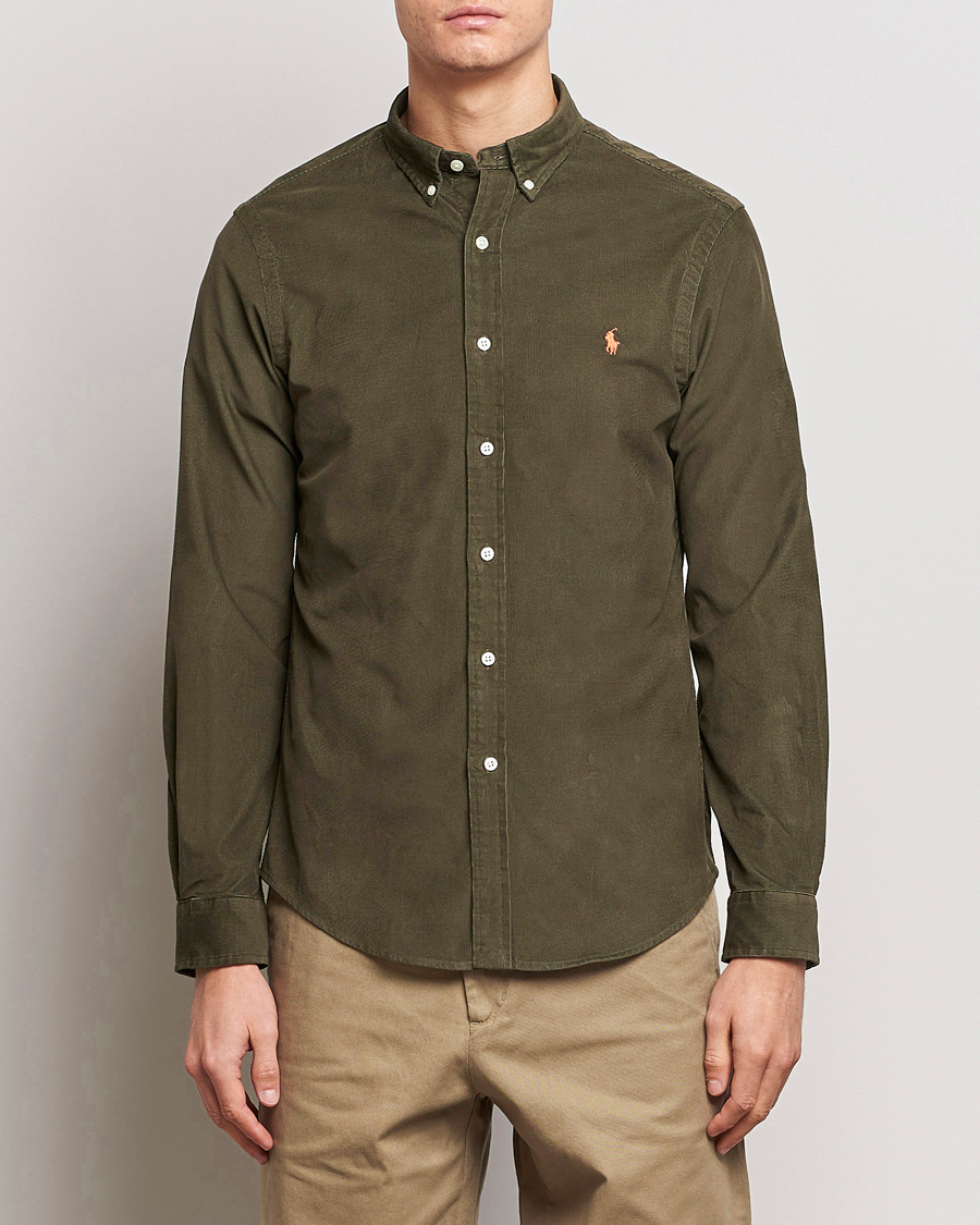 Homme | Chemises | Polo Ralph Lauren | Slim Fit Corduroy Shirt Canopy Olive