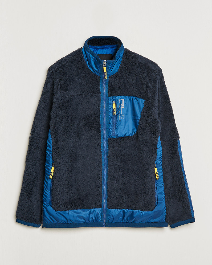 Homme | Pulls Et Tricots | RLX Ralph Lauren | Hi-Pile Full Zip Sweater College Navy