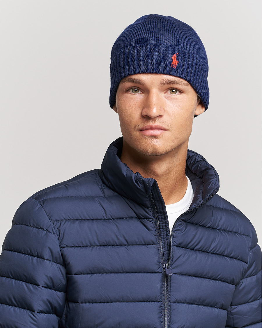 Heren | Mutsen | Polo Ralph Lauren | Merino Beanie Hunter Navy