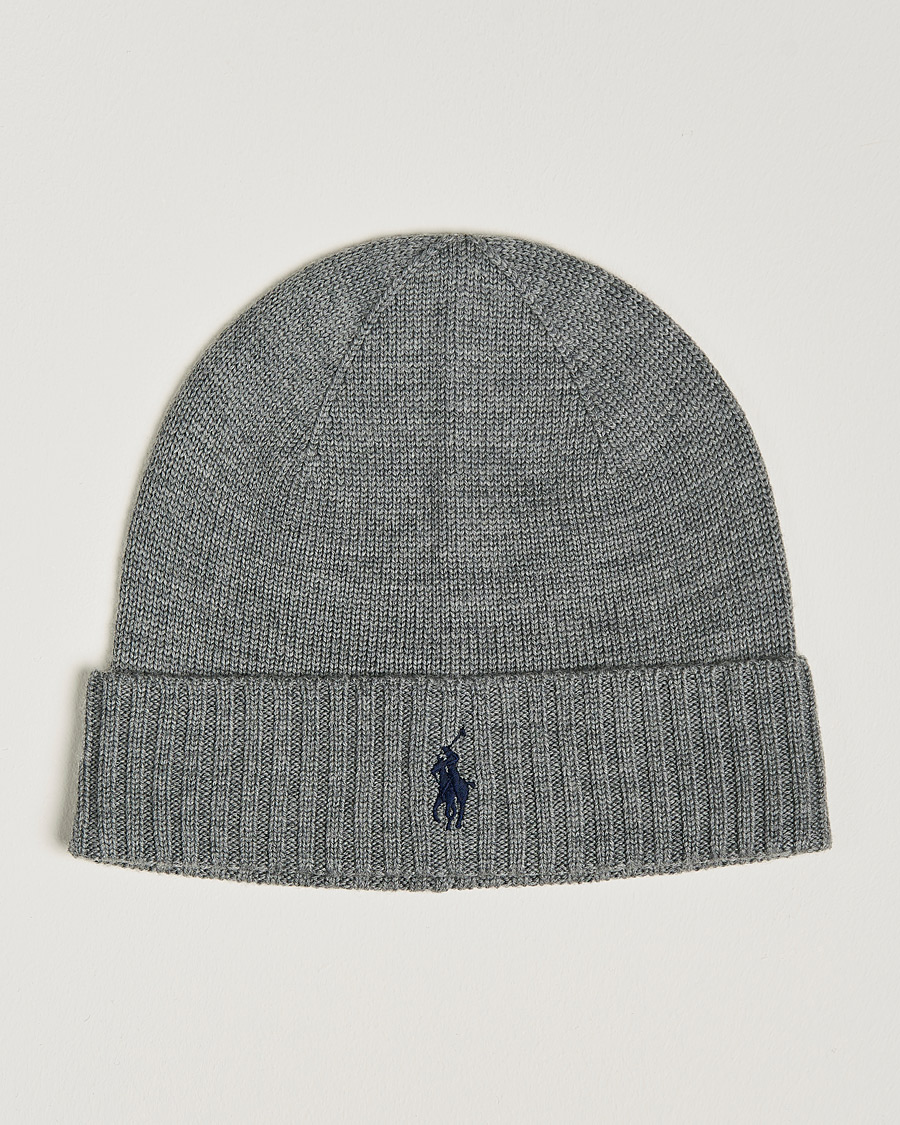 Homme | Polo Ralph Lauren Merino Beanie Fawn Grey Heather | Polo Ralph Lauren | Merino Beanie Fawn Grey Heather