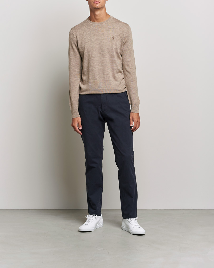 Heren | Truien | Polo Ralph Lauren | Merino Crew Neck Pullover Light Walnut Heather
