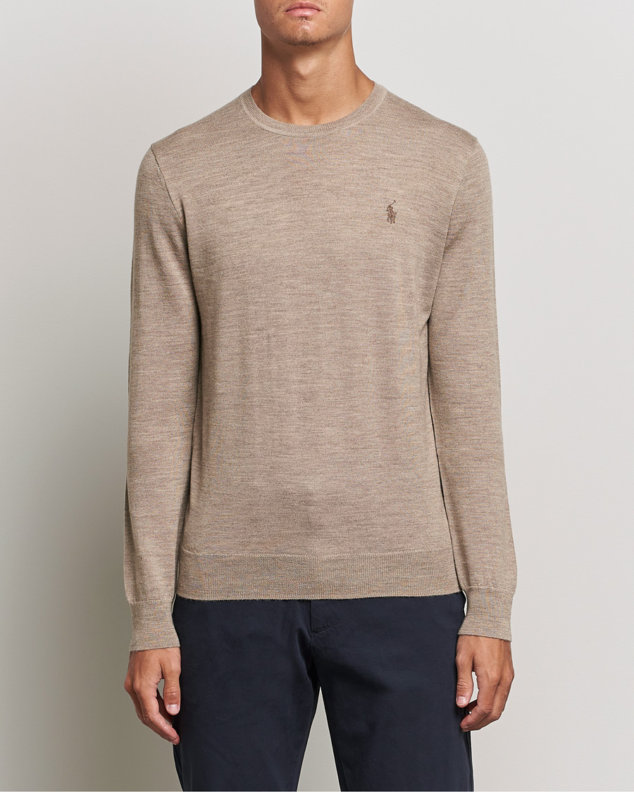 Heren | Truien | Polo Ralph Lauren | Merino Crew Neck Pullover Light Walnut Heather