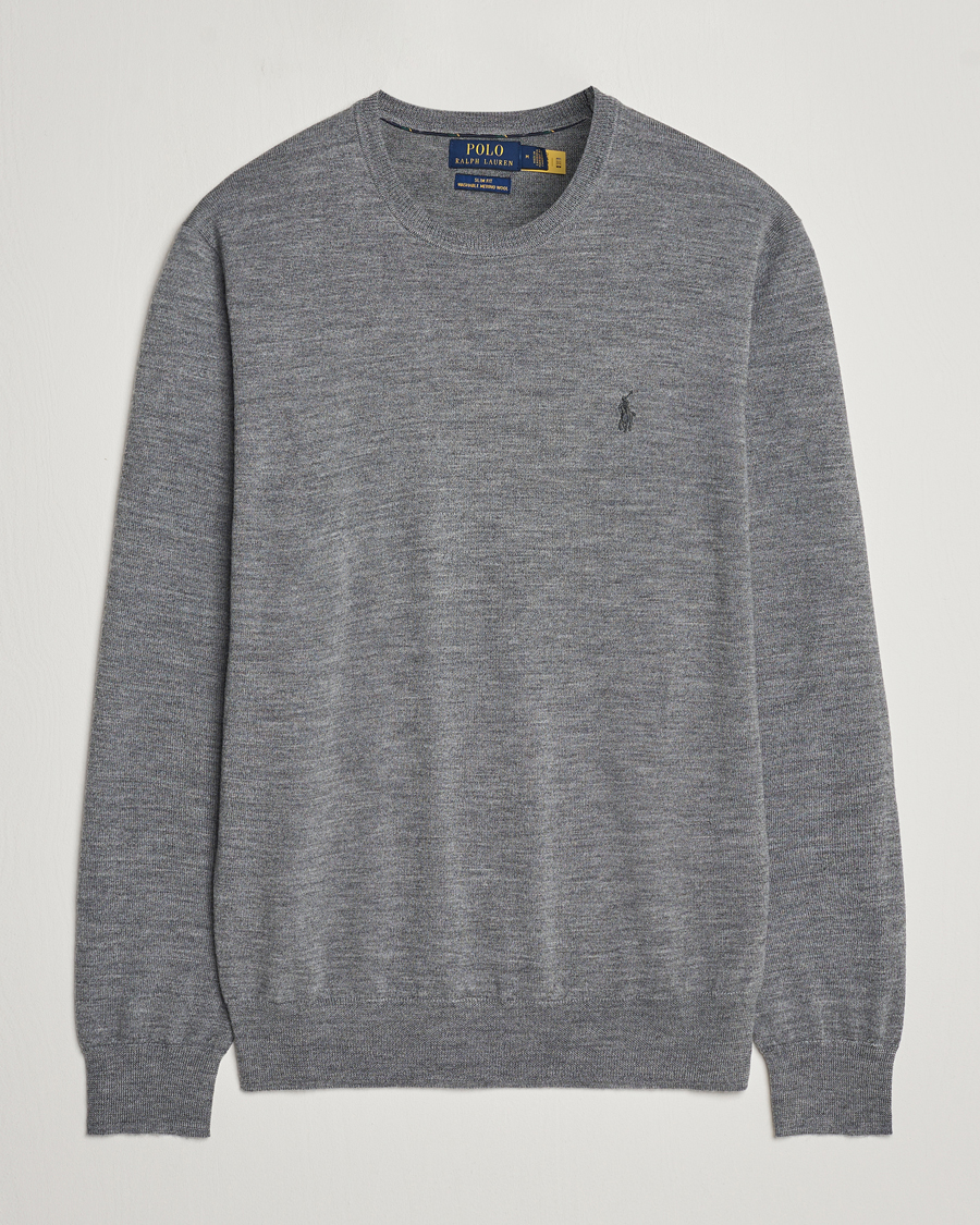 Homme | Pulls Et Tricots | Polo Ralph Lauren | Merino Crew Neck Pullover Fawn Grey Heather