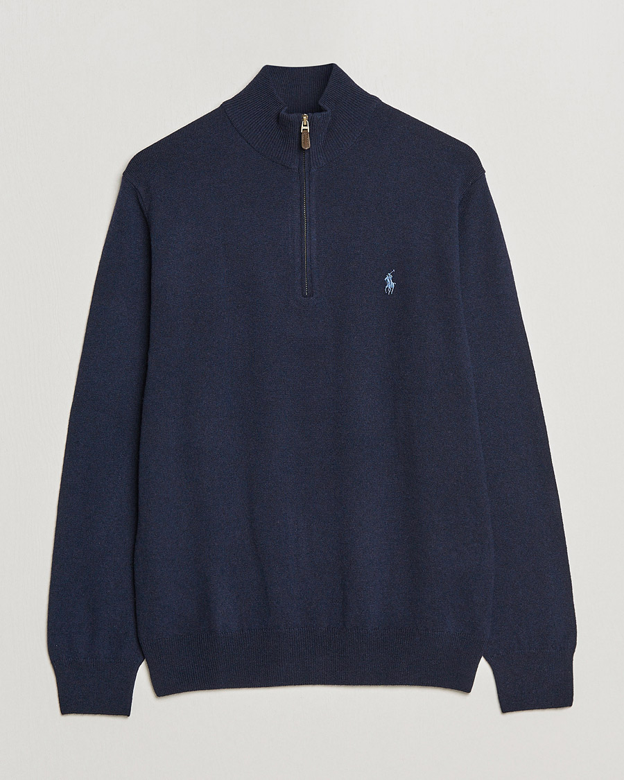 Homme | Pulls Et Tricots | Polo Ralph Lauren | Merino Half-Zip Sweater Hunter Navy