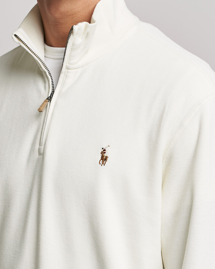 Heren | Truien | Polo Ralph Lauren | Double Knit Jaquard Half Zip Sweater Chic Cream