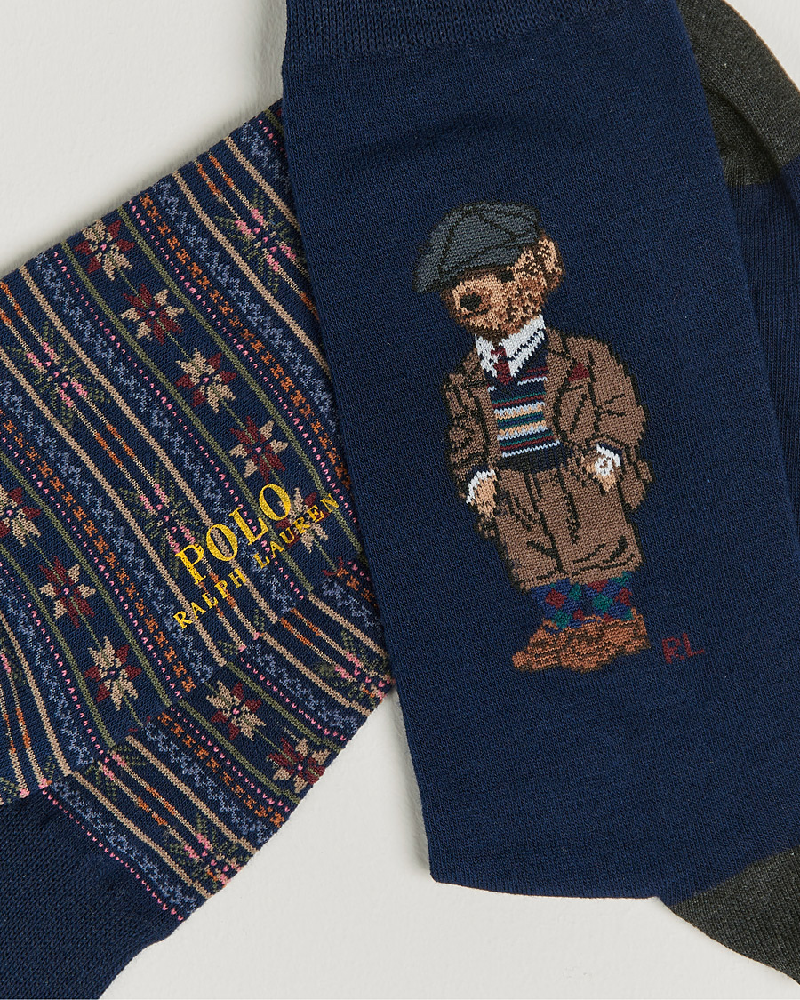 Heren | Ondergoed | Polo Ralph Lauren | 2-Pack Bear Fairisle Socks Multi