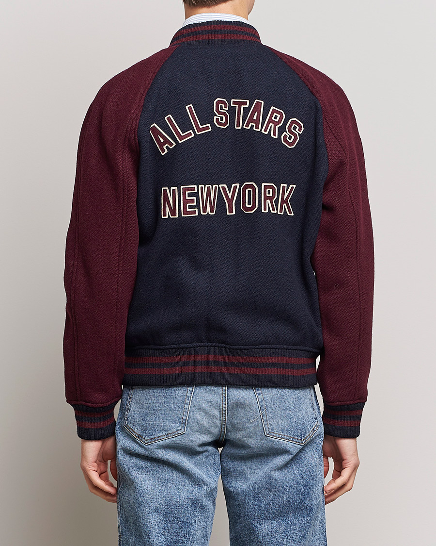 Heren | Jassen | Polo Ralph Lauren | Varsity Lined Bomber Jacket Hunter Navy/Rich Ruby