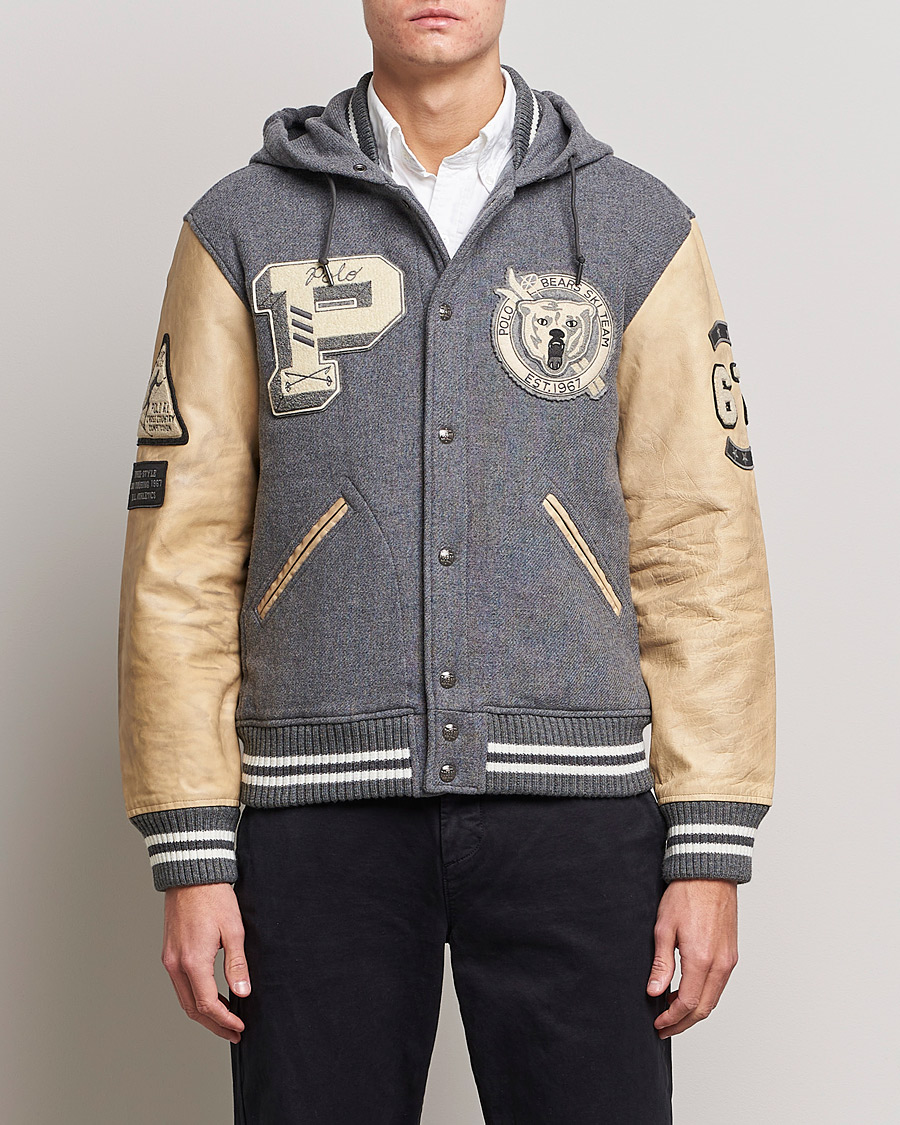 Homme | Manteaux Et Vestes | Polo Ralph Lauren | Ski Varsity Lined Bomber Jacket Grey Heather