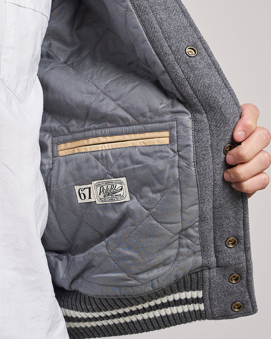 Homme | Manteaux Et Vestes | Polo Ralph Lauren | Ski Varsity Lined Bomber Jacket Grey Heather