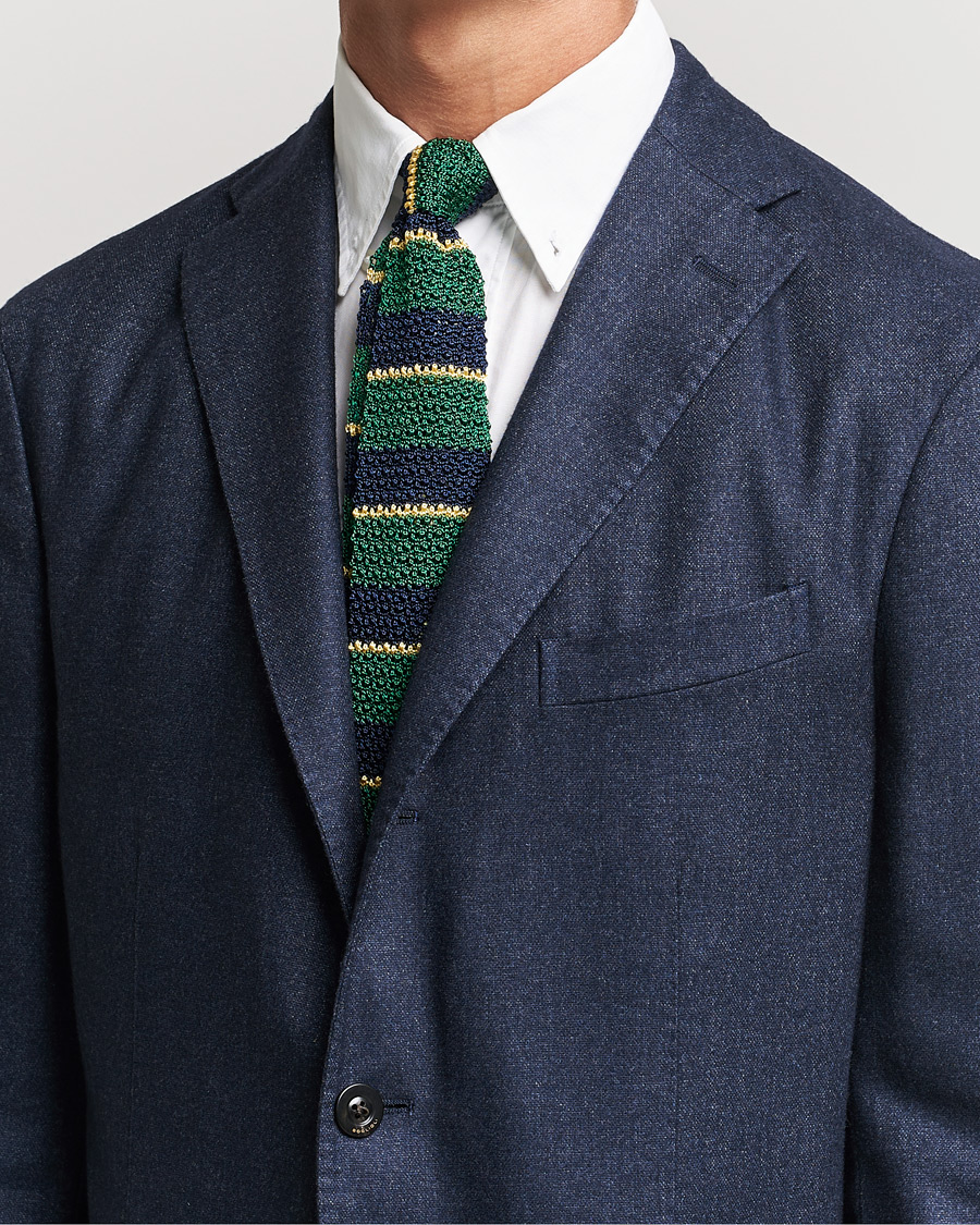 Homme | Cravates | Polo Ralph Lauren | Polo Ralph LaurenRegim Knitted TieGreen/Navy/Gold