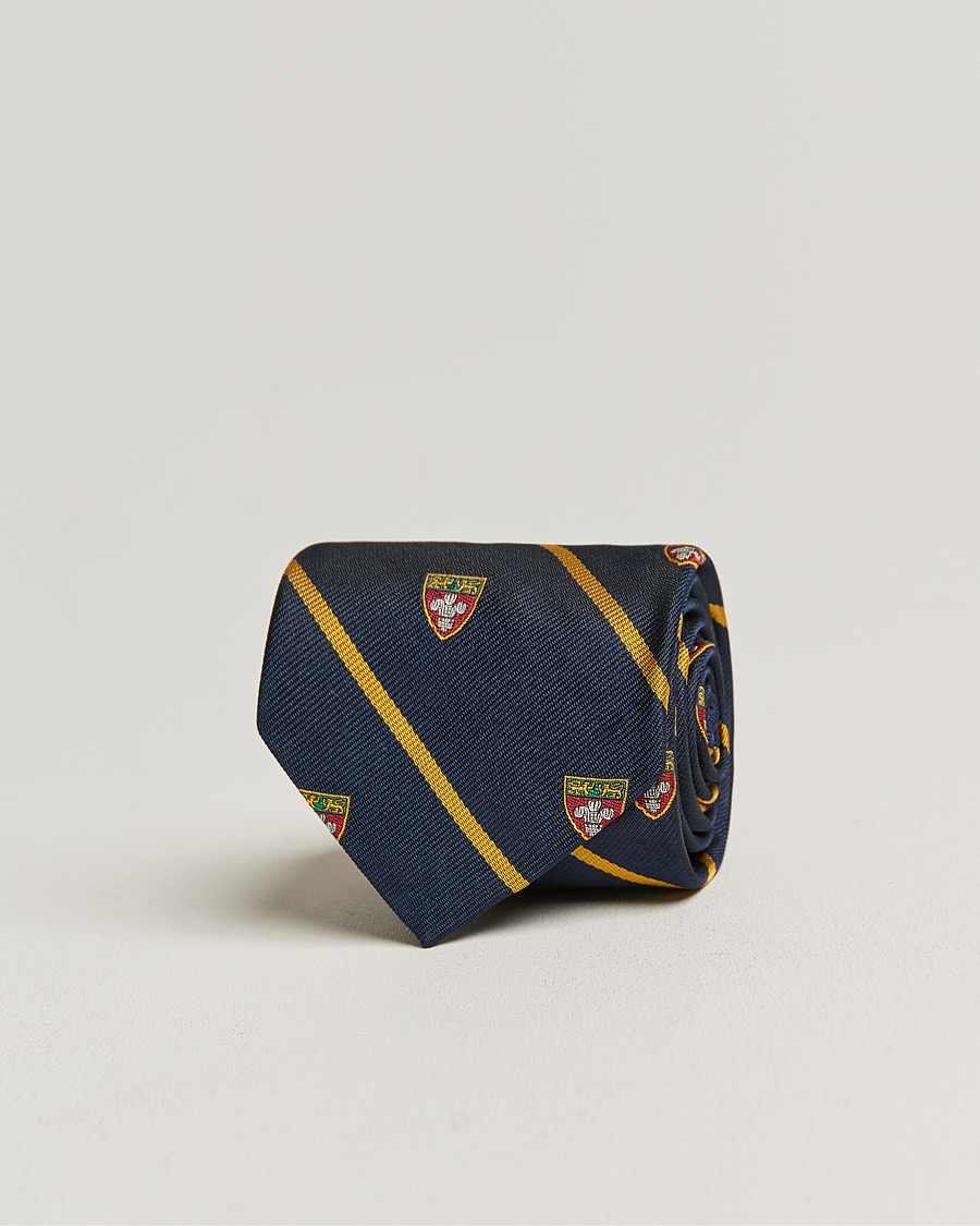 Homme | Cravates | Polo Ralph Lauren | Crest Striped Tie Navy