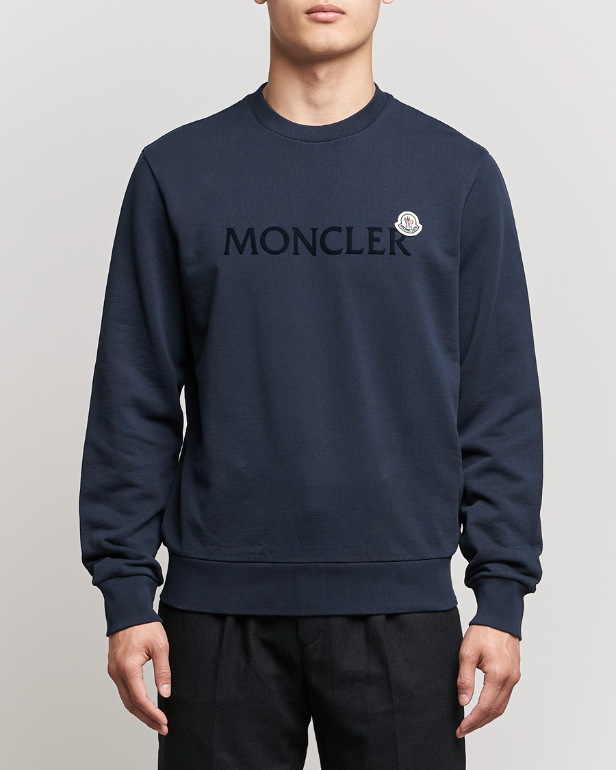 Homme | Pulls Et Tricots | Moncler | Logo Patch Sweatshirt Navy