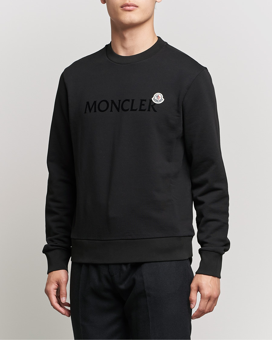 Homme | Pulls Et Tricots | Moncler | Logo Patch Sweatshirt Black