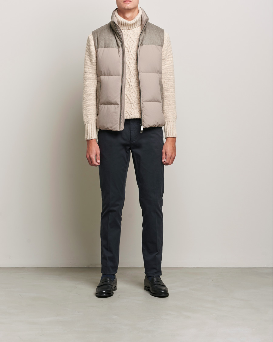 Homme | Pantalons | Canali | Slim Fit Stretch Chinos Navy