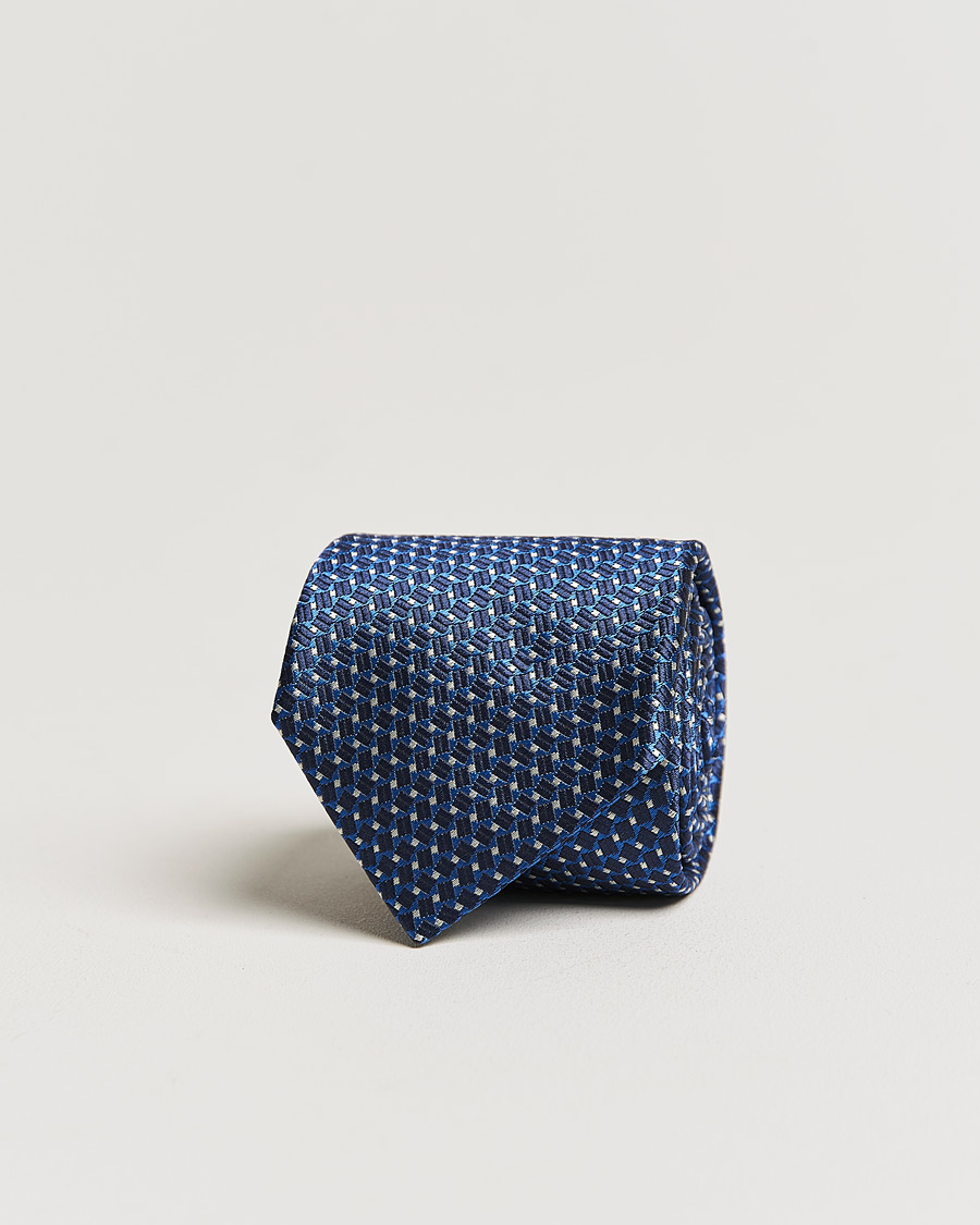 Homme | Canali Micro Pattern Silk Tie Navy | Canali | Micro Pattern Silk Tie Navy