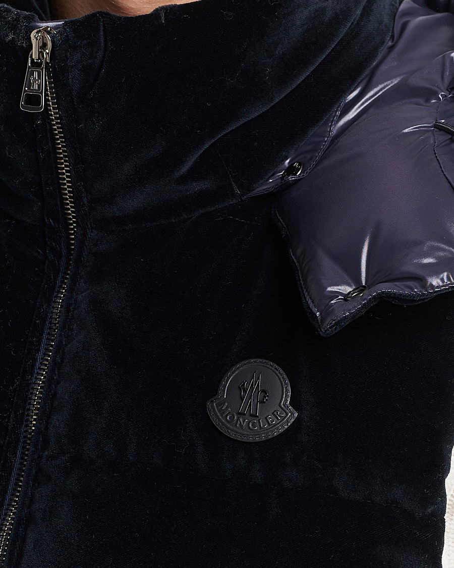 Homme | Manteaux Et Vestes | Moncler | Vexin Velvet Down Vest Dark Blue