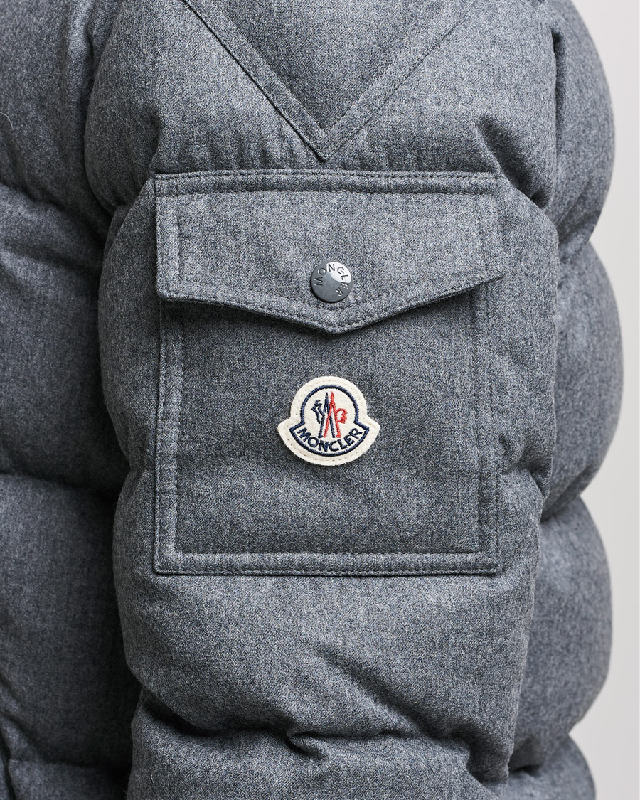 Homme | Manteaux Et Vestes | Moncler | Montgenevre Flannel Down Jacket Grey Melange