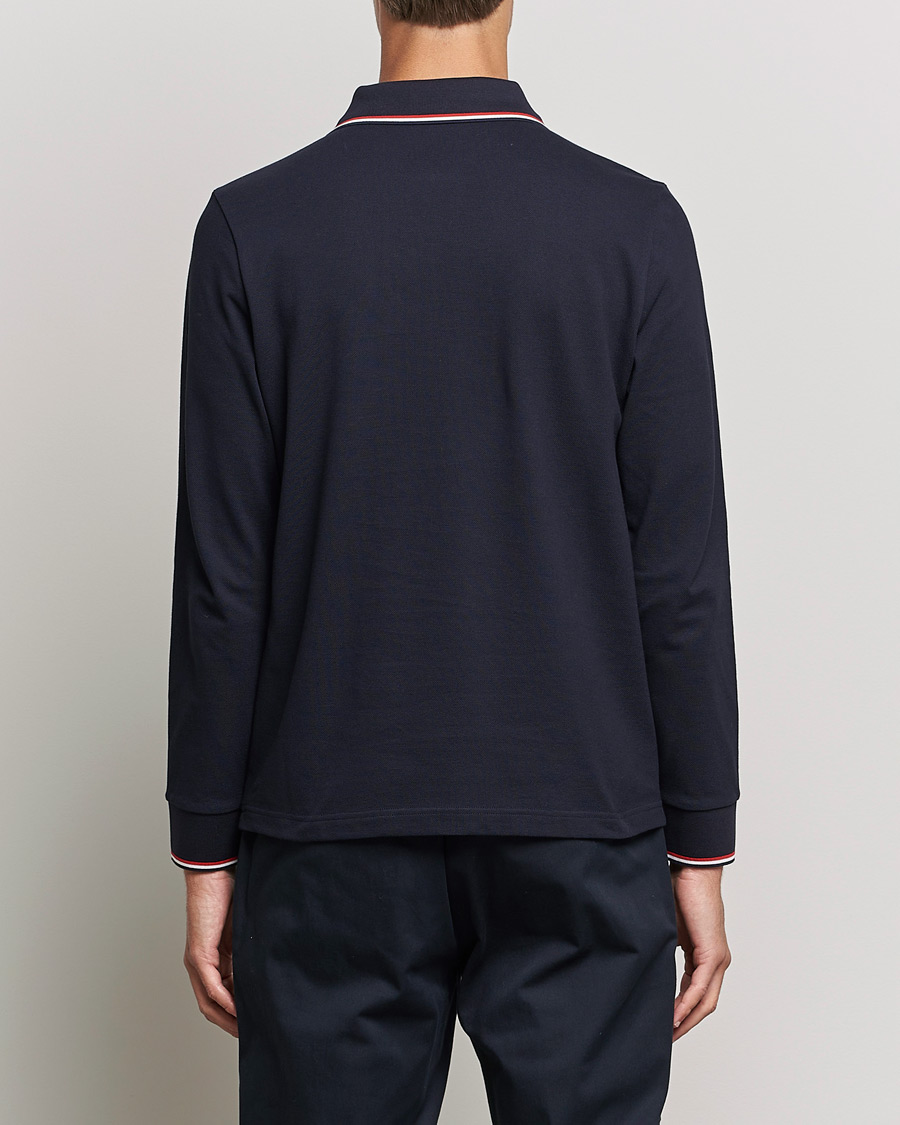 Heren | Truien | Moncler | Long Sleeve Logo Tipped Polo Navy
