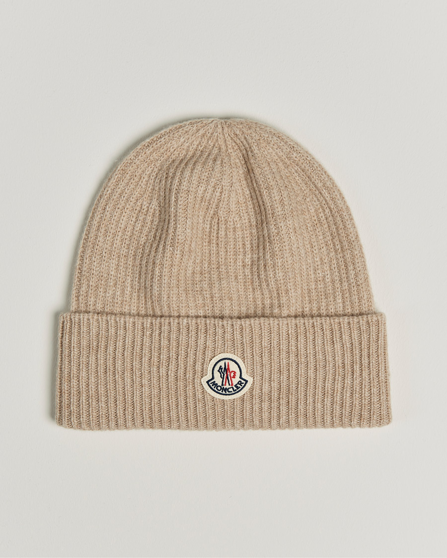 Heren | Moncler Cashmere Beanie Beige | Moncler | Cashmere Beanie Beige