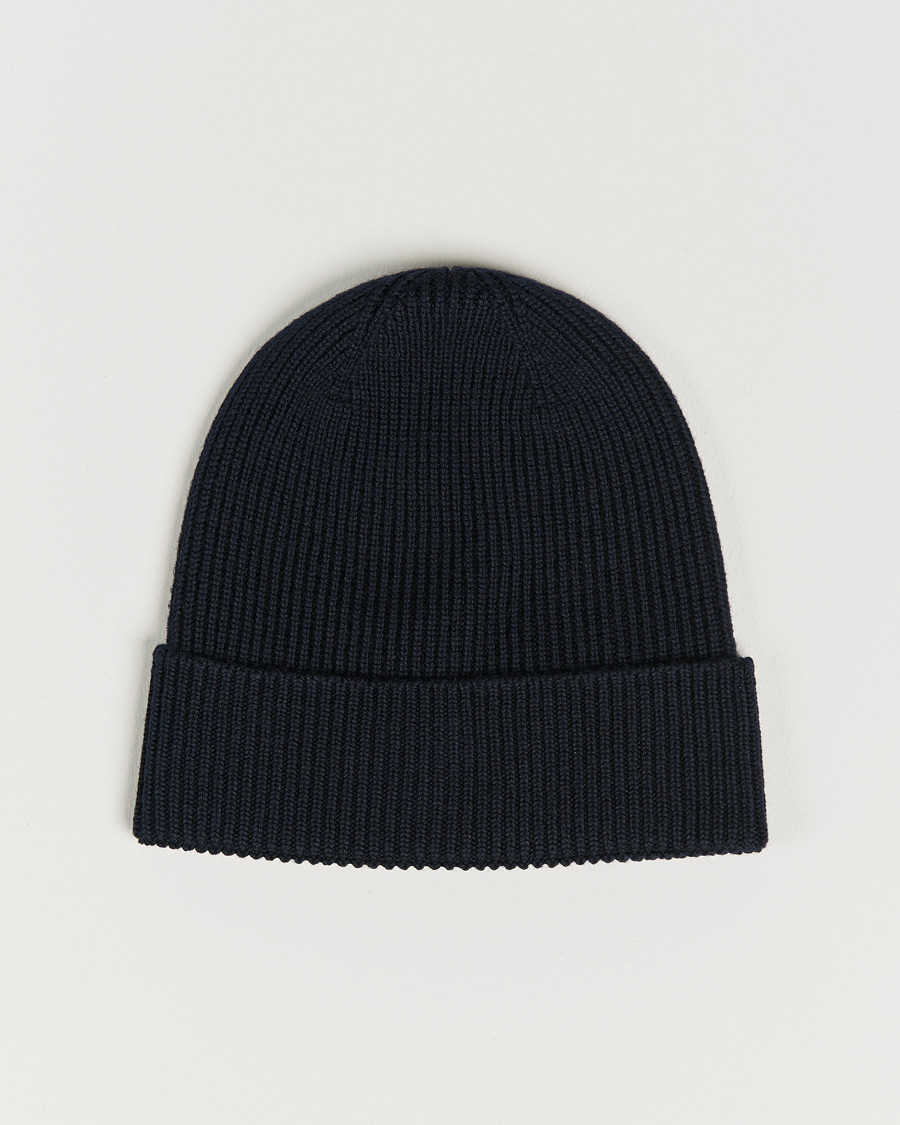 Homme | Moncler Rib Wool Beanie Navy | Moncler | Rib Wool Beanie Navy