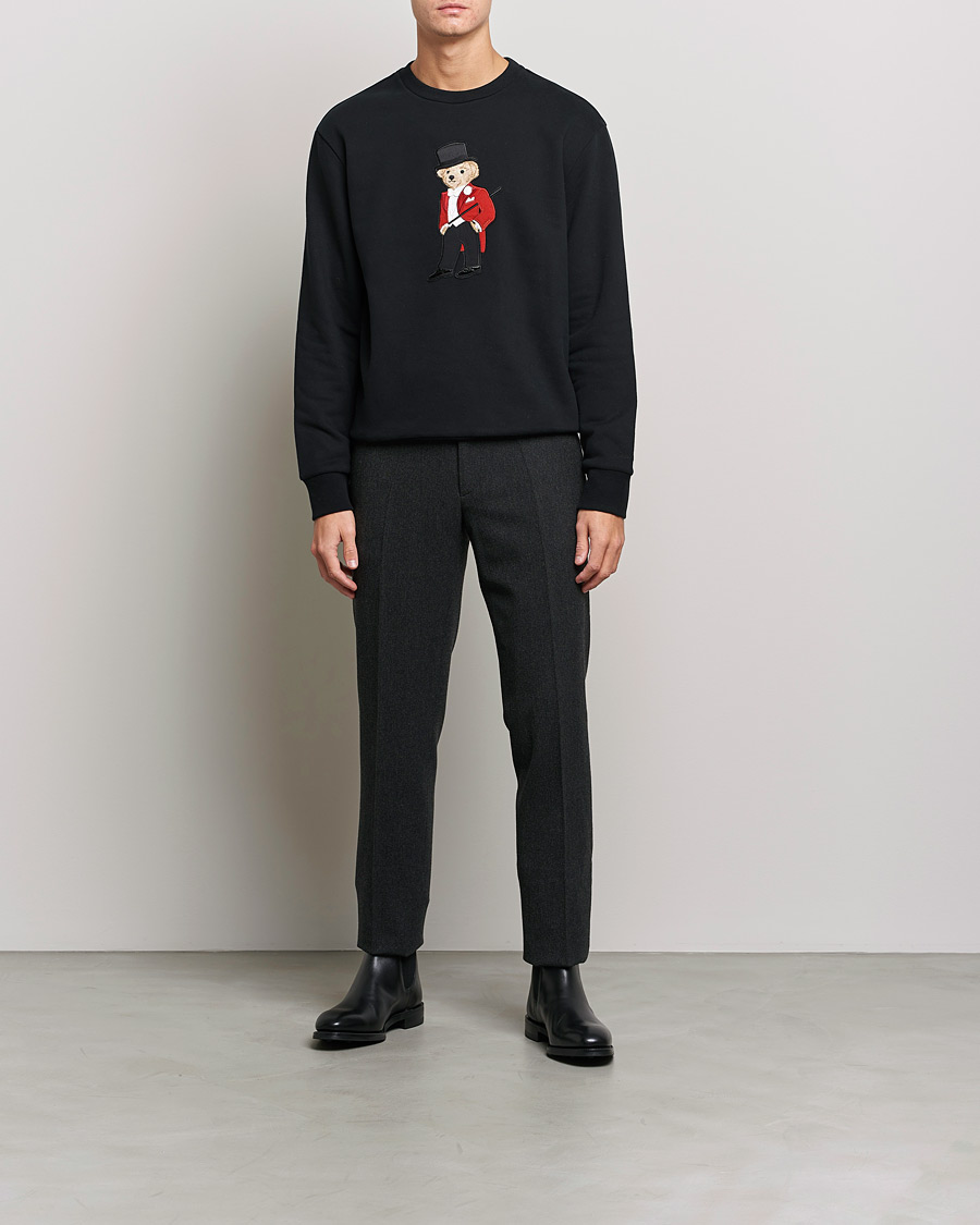 Heren | Truien | Ralph Lauren Purple Label | Lux Fleece Bear Sweatshirt Black