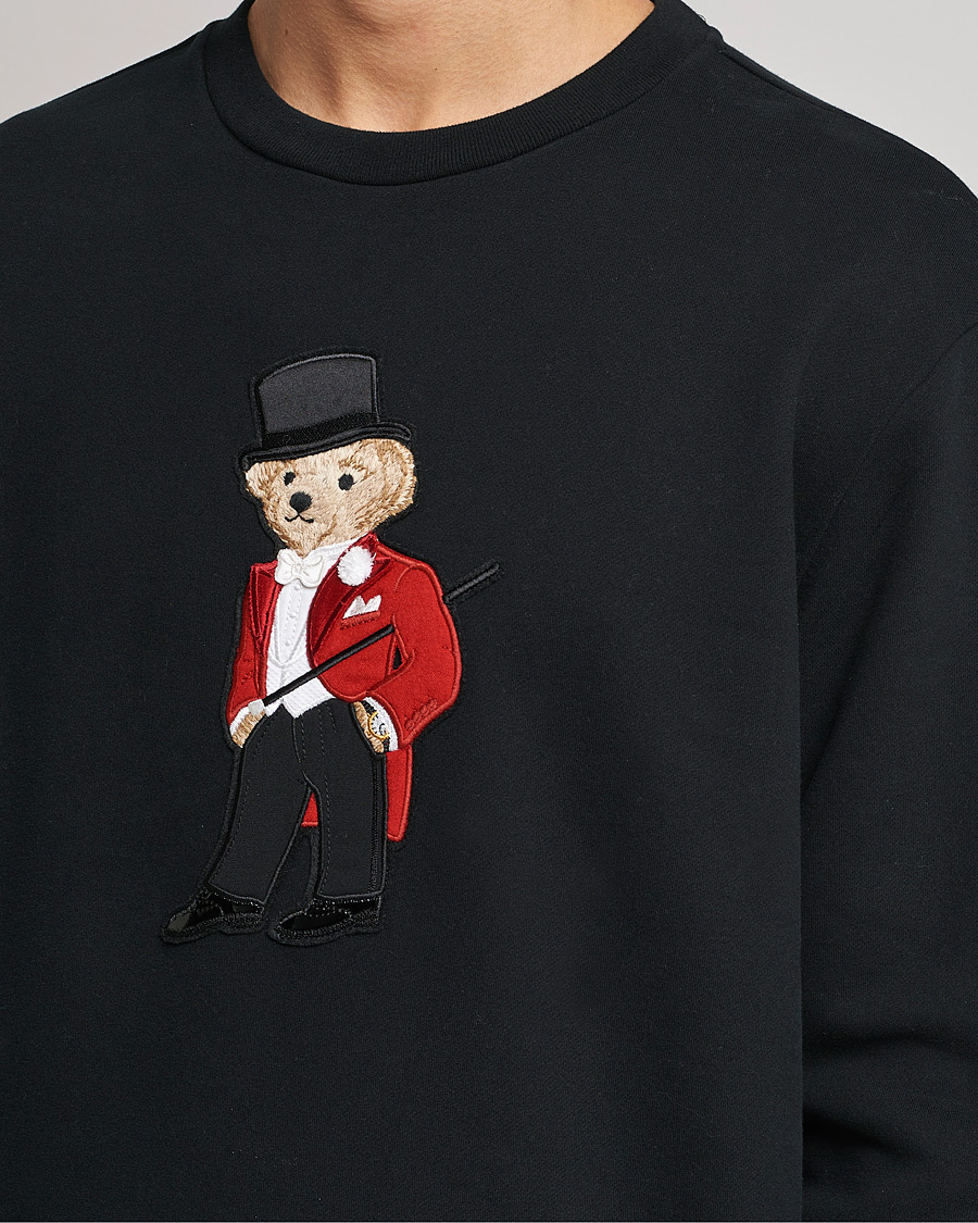 Heren | Truien | Ralph Lauren Purple Label | Lux Fleece Bear Sweatshirt Black