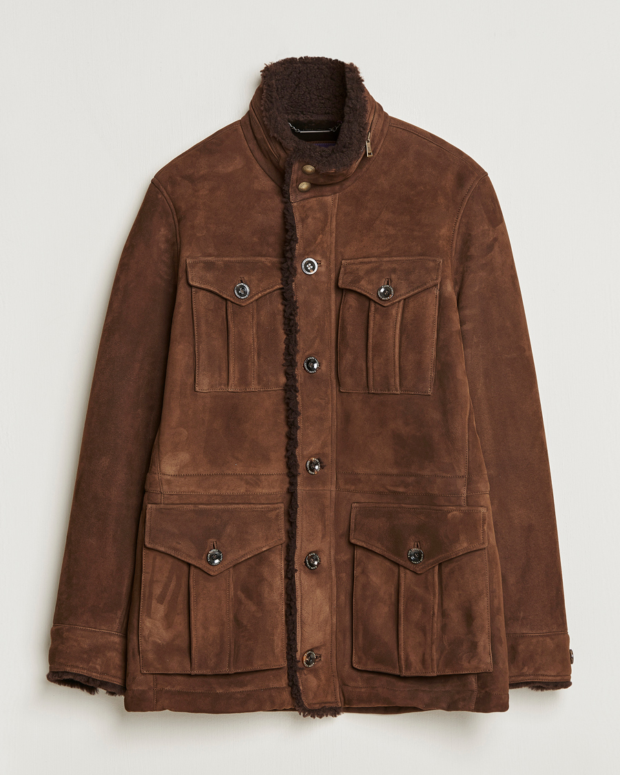 Heren | Jassen | Ralph Lauren Purple Label | Shearling Field Jacket Chestnut