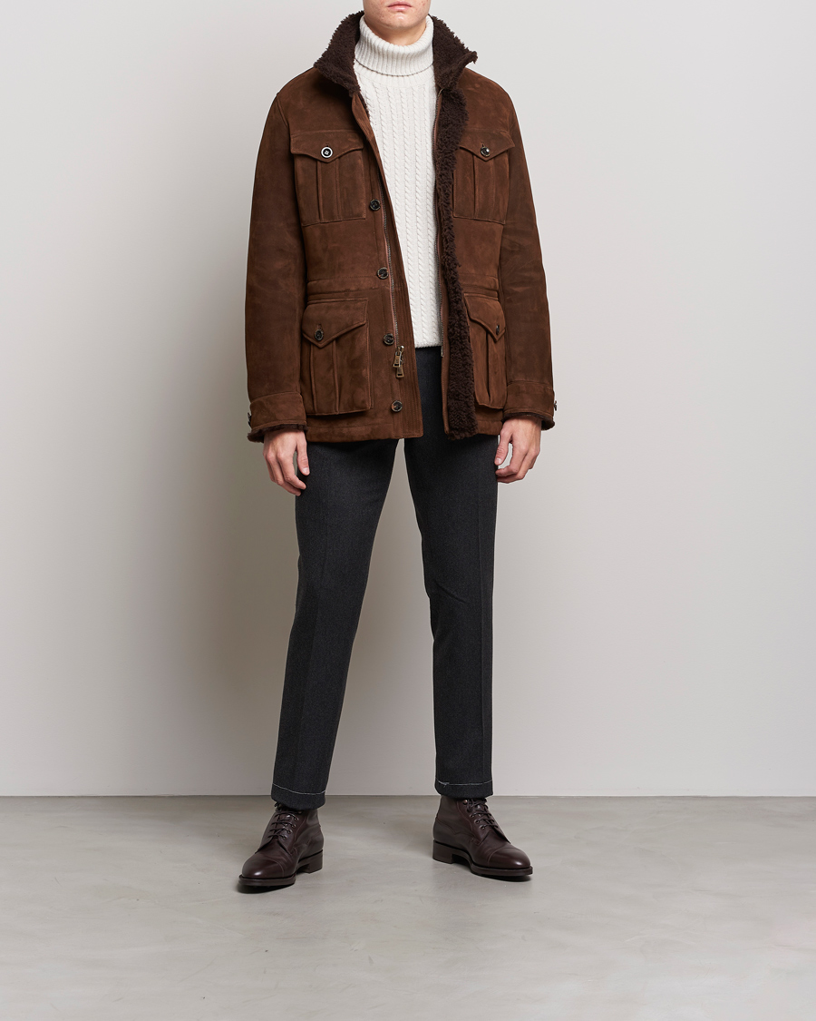 Heren | Jassen | Ralph Lauren Purple Label | Shearling Field Jacket Chestnut