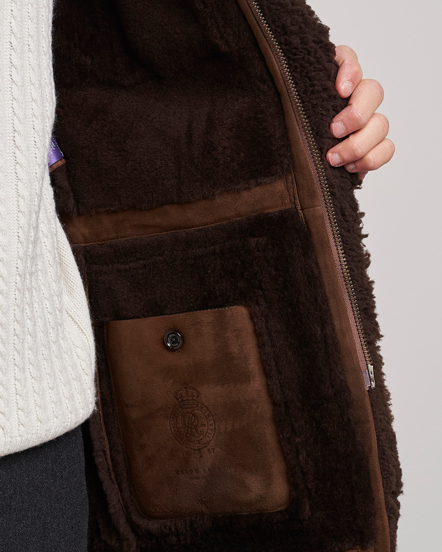 Heren | Jassen | Ralph Lauren Purple Label | Shearling Field Jacket Chestnut