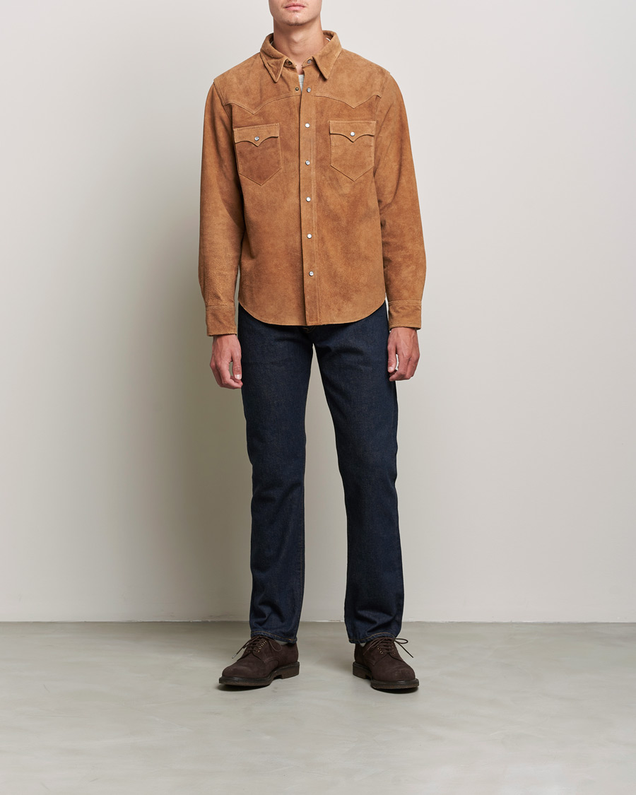 Heren | Jeans | RRL | Slow Straight 5-Pocket Denim Once Washed