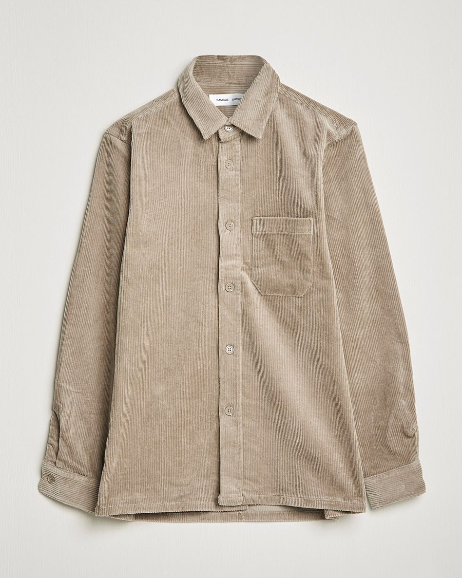 Heren | Overhemden | Samsøe Samsøe | Samsøe & Samsøe Waltones Corduroy Overshirt Winter Twig