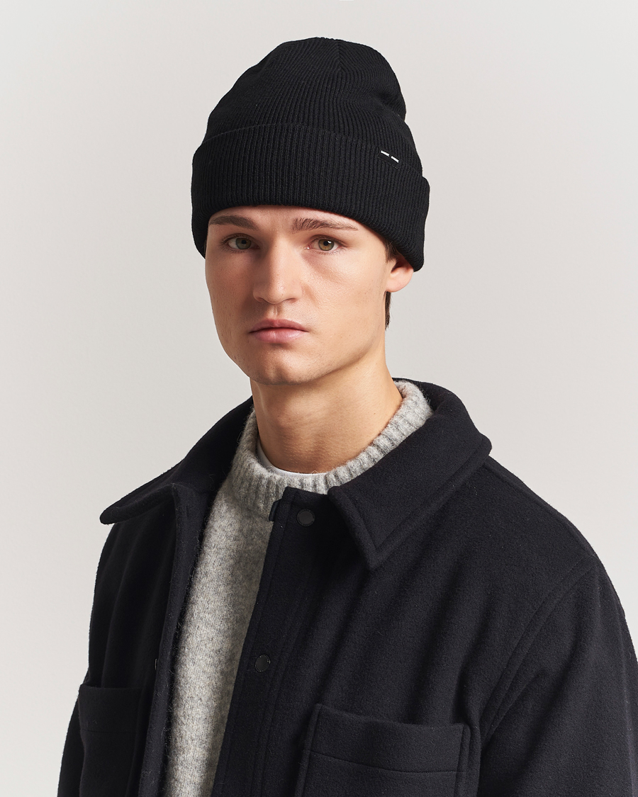 Homme | Samsøe Samsøe The Wool Beanie Black | Samsøe Samsøe | The Wool Beanie Black