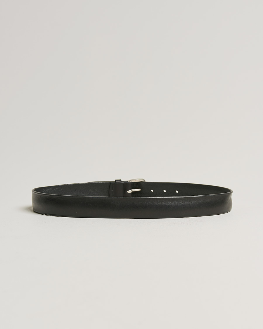 Homme | Orciani Vachetta Belt 3,5 cm Black | Orciani | Vachetta Belt 3,5 cm Black