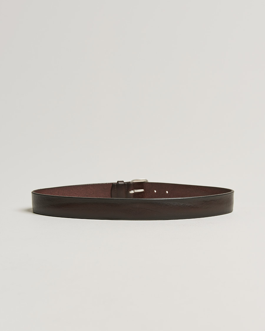 Homme | Orciani Vachetta Belt 3,5 cm Dark Brown | Orciani | Vachetta Belt 3,5 cm Dark Brown