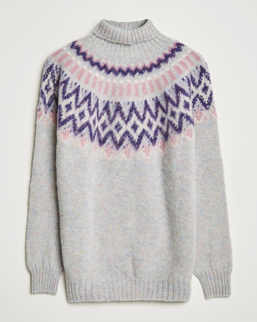 Heren | Truien | Howlin' | Brushed Wool Fair Isle Roll Neck Galaxy