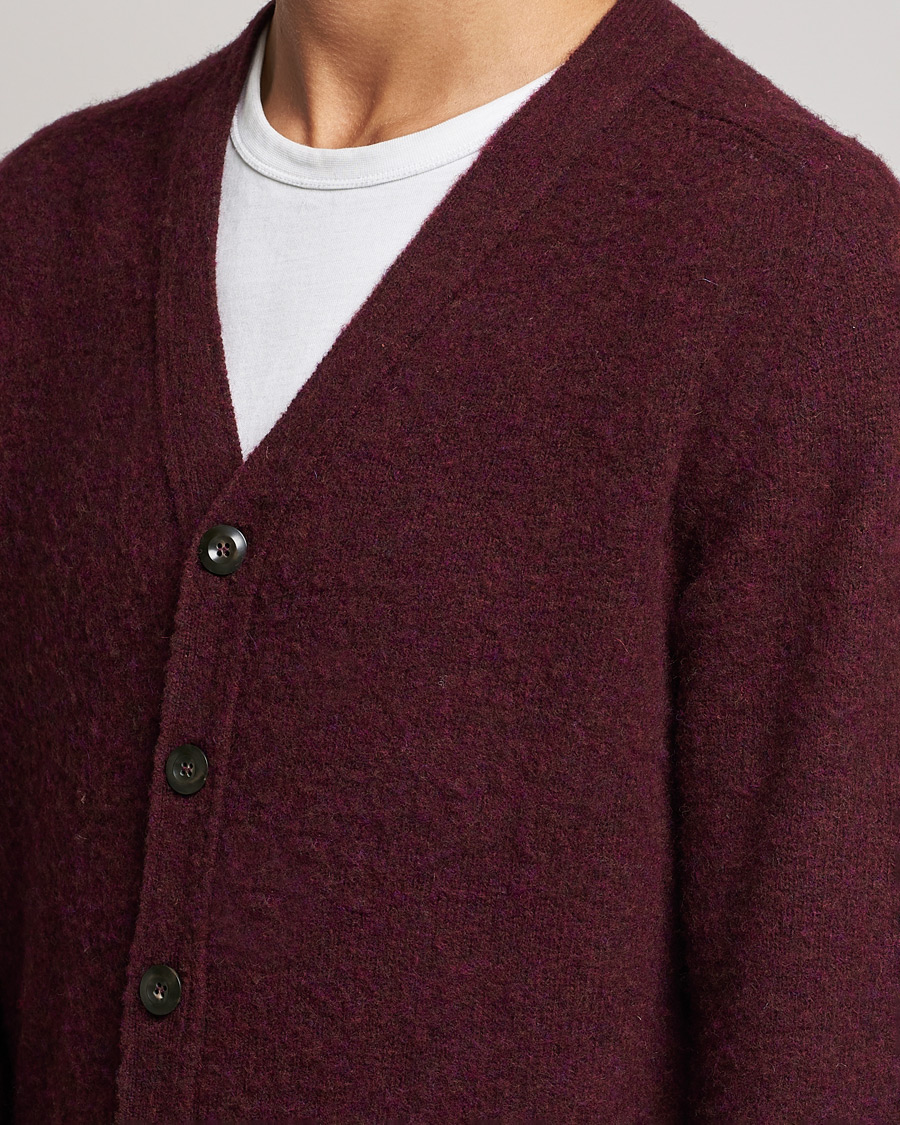 Heren | Truien | Howlin' | Brushed Wool Cardigan Bordeaux