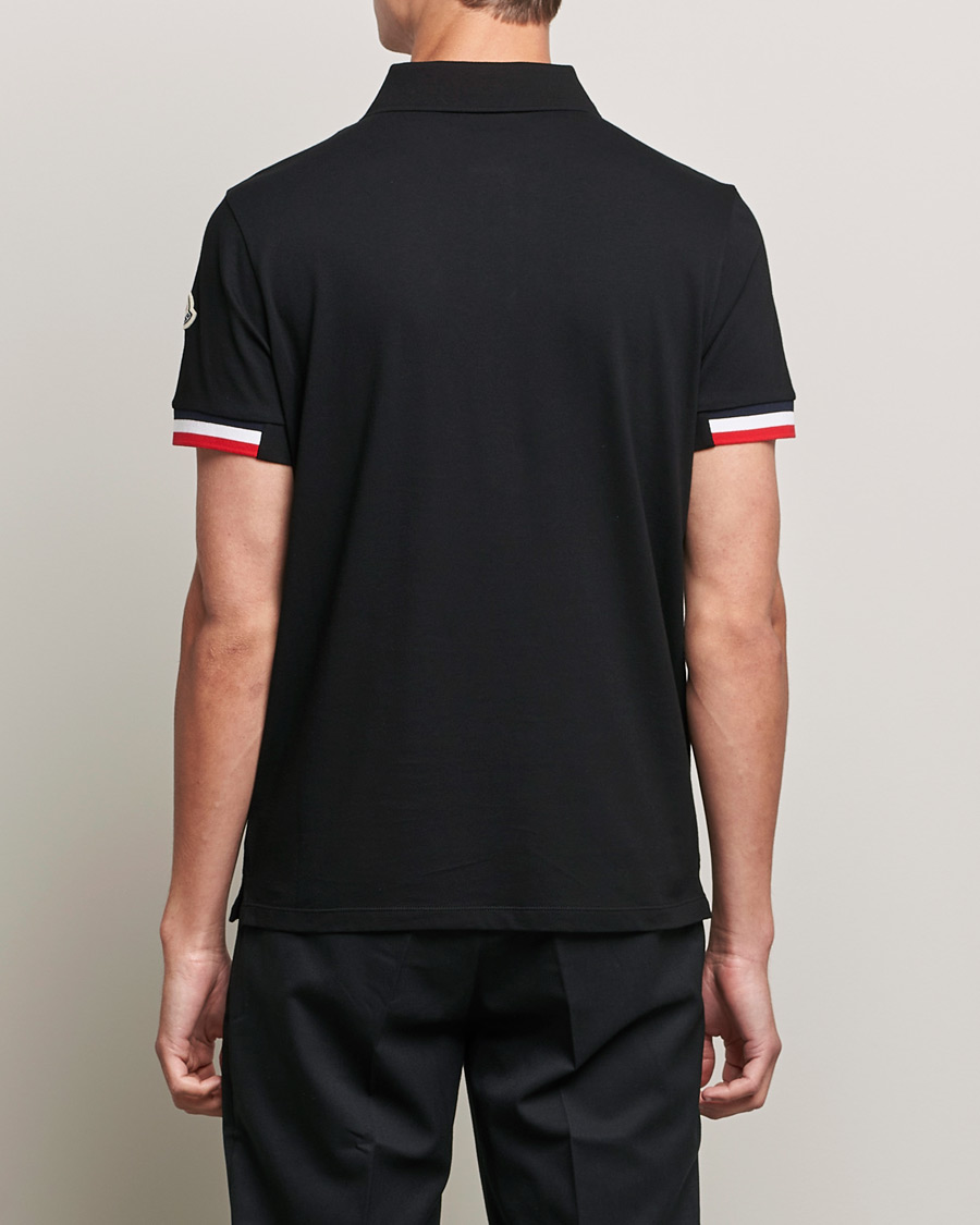 Homme | Polos | Moncler | Contrast Rib Polo Black