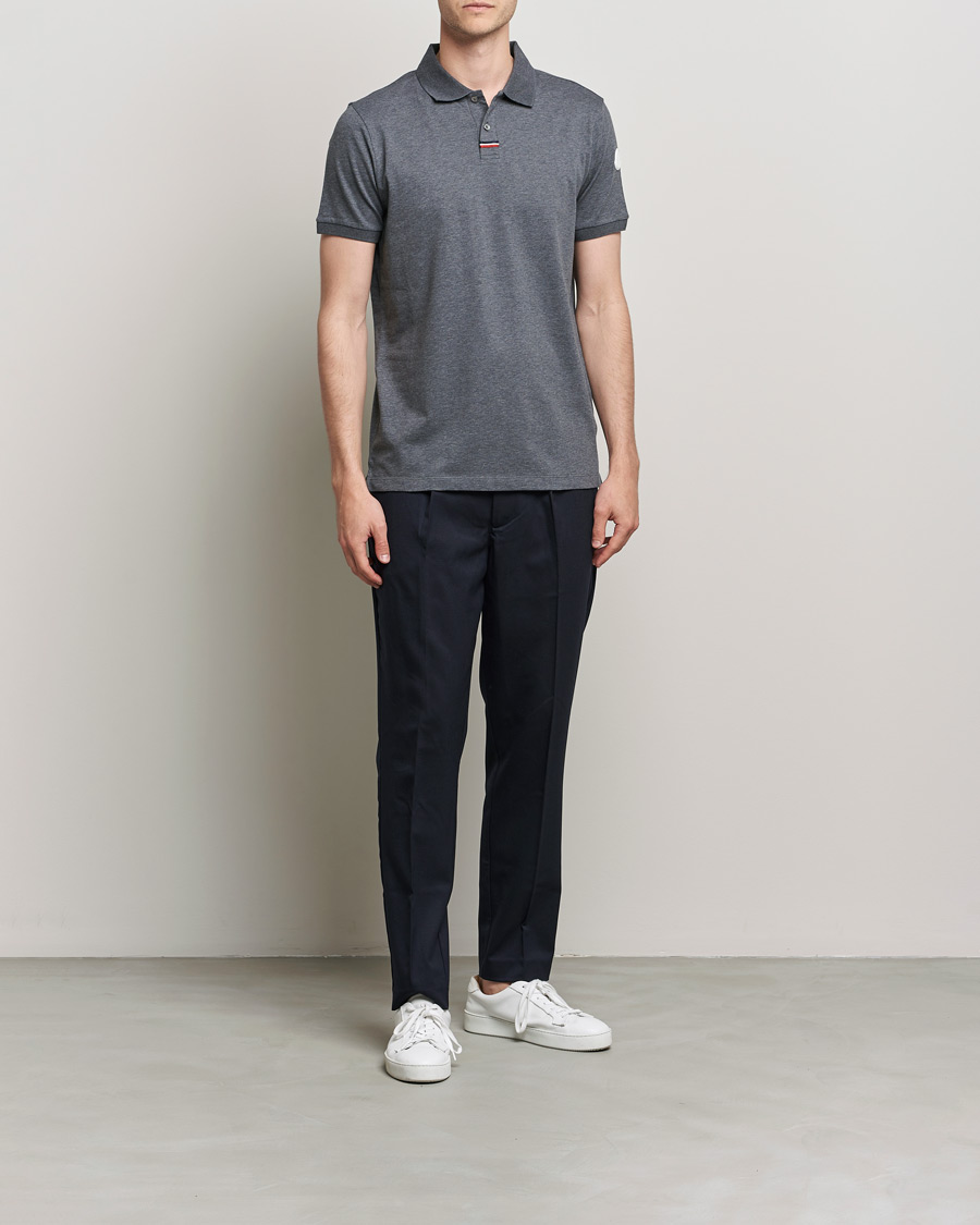 Homme | Polos | Moncler | Tricolore Rib Polo Black