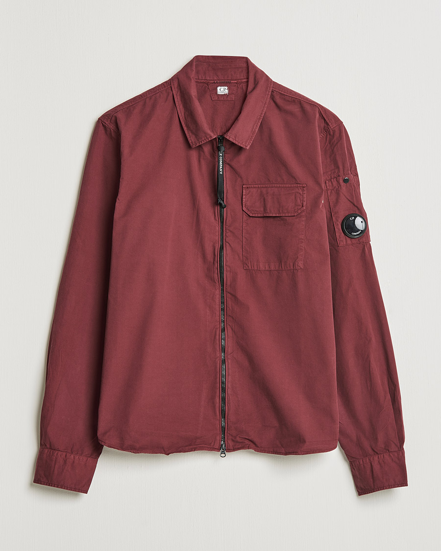 Homme | Chemises | C.P. Company | Garment Dyed Gabardine Overshirt WIne