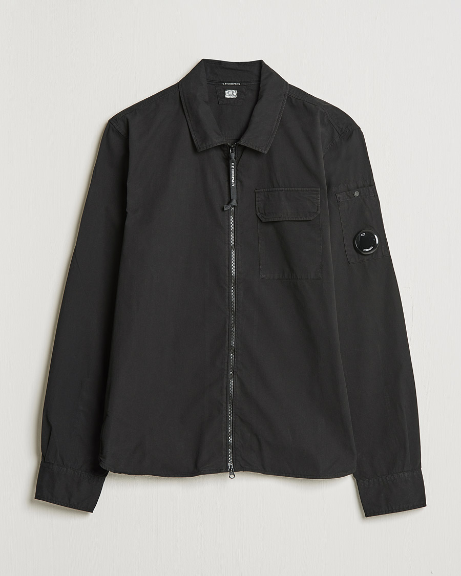 Homme | Chemises | C.P. Company | Garment Dyed Gabardine Overshirt Black