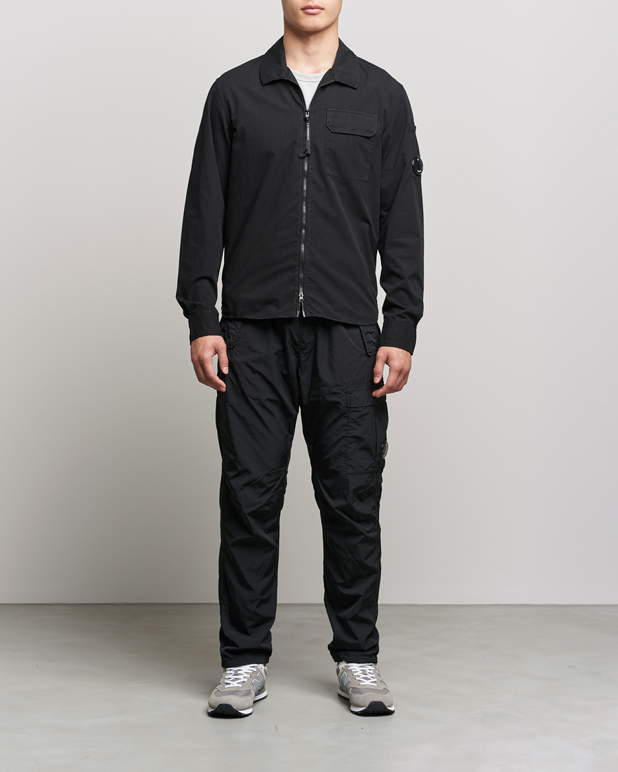 Homme | Chemises | C.P. Company | Garment Dyed Gabardine Overshirt Black