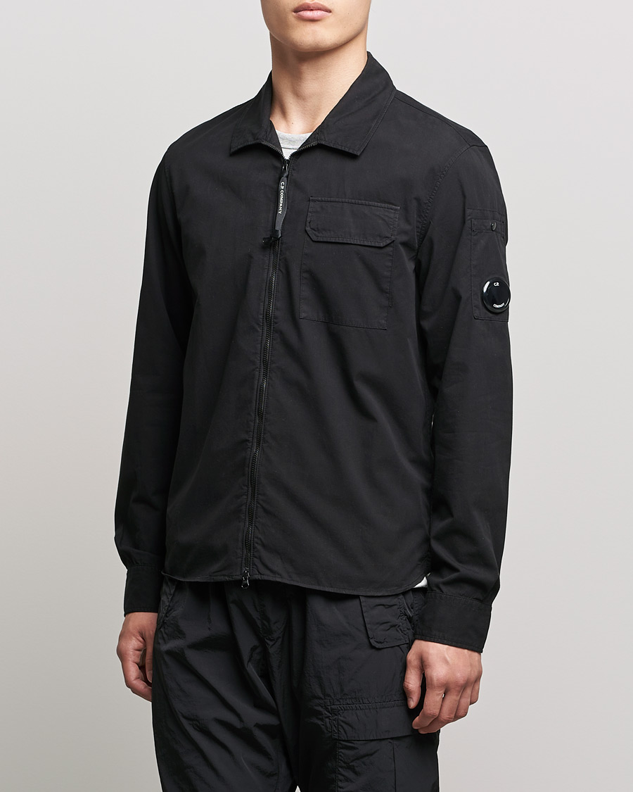 Homme | Chemises | C.P. Company | Garment Dyed Gabardine Overshirt Black