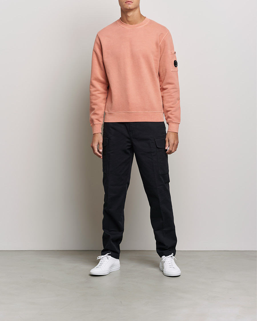 Homme | Pulls Et Tricots | C.P. Company | Brushed Emerized Diagonal Fleece Sweat Peach