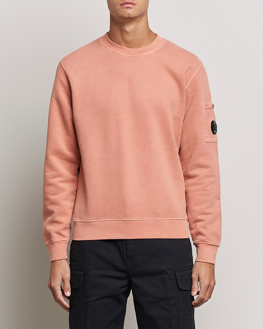 Homme | Pulls Et Tricots | C.P. Company | Brushed Emerized Diagonal Fleece Sweat Peach